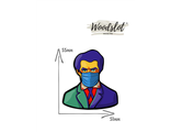 Мужчина в синей маске - Брошь/Значок - 641