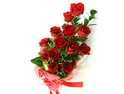 15 алых роз Вечная Страсть