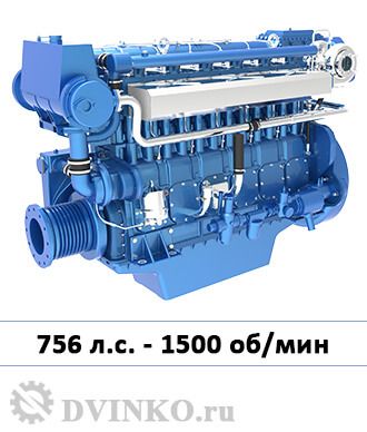 Судовой двигатель WHM6161C756-5 756 л.с. 1500 об/мин