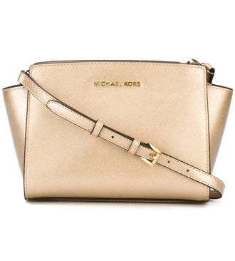 Сумка Michael Kors Selma Mini Messenger Gold / Золотая