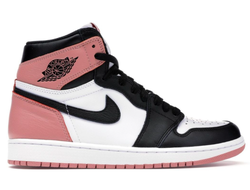 Nike Air Jordan Retro 1 Mid High (розовые с черным)