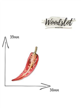 Разрез перца острого - Брошь/ значок - 534