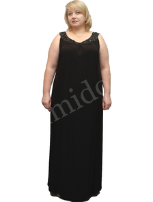Элегантное вечернее платье Арт. 2177 (Цвет черный)  Размеры 58-84