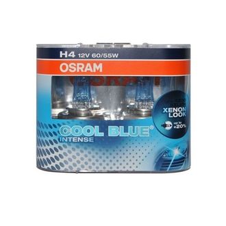 Лампа галогенная OSRAM H4 12V 60/55W (P43t), Cool Blue Intense 2 шт.