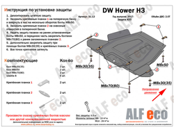 Hover H3 / H5/ Wingle 5 Защита КПП (Сталь 1,5мм) ALF3112ST