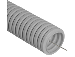 Труба гофрированная ПВХ серая с/з д16 (100м/5500м уп/пал) Строитель (PR.031600)