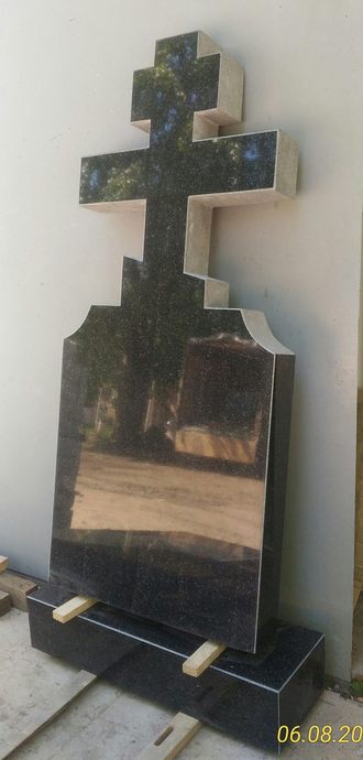 Гранит черный Крест Карелия 1100х500х80