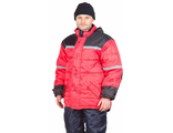 Куртка мужская зимняя красное с чёрным Арктика тк оксфорд