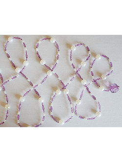 Арт. 2009-50 V Pendulum. Нитяной подвес с бусинами и искуственными жемчужинками