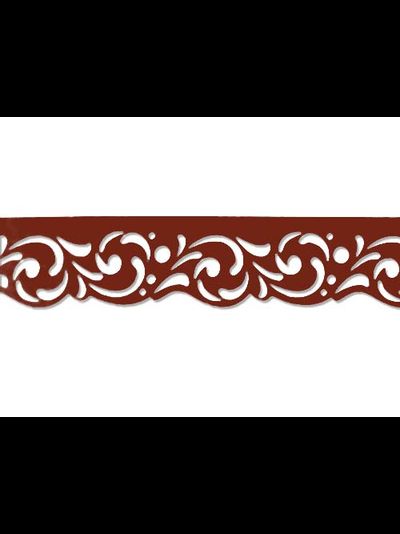 Фигурный ламбрекен в рулоне с растительным орнаментом, много цветов, 2 типа ткани, на отрез