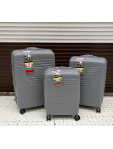 Комплект из 3х чемоданов Impreza Road Полипропилен S,M,L Серый