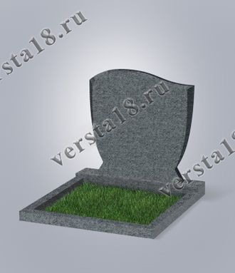 Семейный памятник Гранит темно-серый №65 Эконом 700х900х50мм