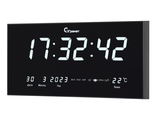 Настенные сетевые часы с календарём С-2515Т-Белые 40*20см