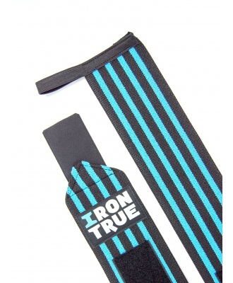 (IronTrue) Бинт кистевой - (50 cm) - (черный-синий)