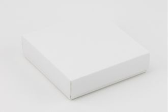 Коробка на 1 печенье со съемной крышкой БЕЗ Окна (11*11*3 см), Белая