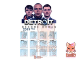 Detroit: Become Human календарь НА ЛЮБОЙ ГОД!