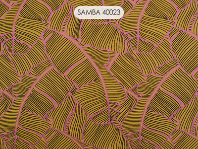 Samba, вискозная портьера с тропической темой узора