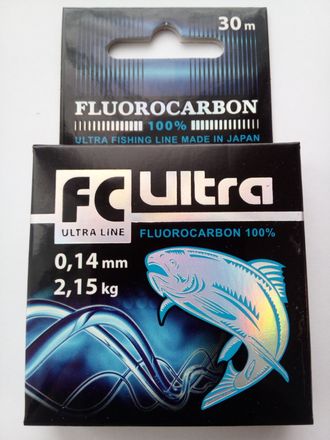 Леска AQUA FC ULTRA FLUOROCARBON 100% , (0.14) 30м