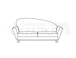 Штамп диван со скошеной спинкой