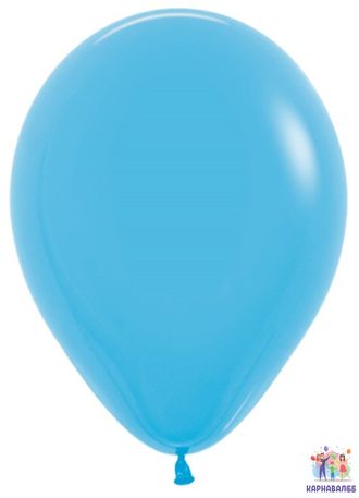Голубой 30 см ( шар +обработка + гелий + лента )