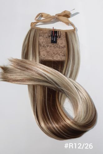 Шиньон-хвост на ленте из искусственных волос (прямой) 60 см Тон № RH12