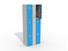 Блоки шкафов-локеров серии «LDL 06N» Блоки из шести шкафов - локеров для коллективного использования