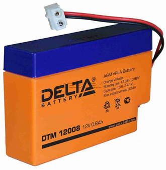 Аккумулятор Delta DTM 12008 (12V / 0.8Ah)