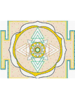 Алмазная мозаика с 5Д элементами Svetleela &quot;Янтра  Кету&quot; 30*30\40*40 см