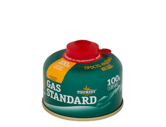 Газ для порт. плит TOURIST GAS STANDARD (TBR-100) (КОРЕЯ), метал. баллон, 100гр. резьб., (всесезонный)