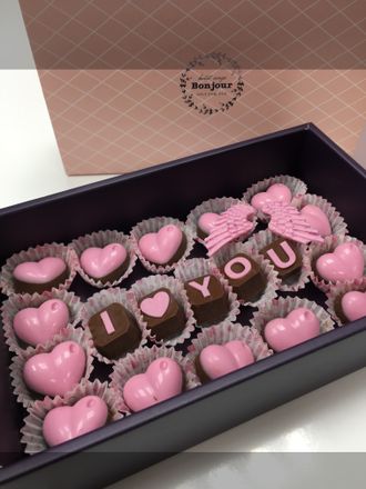 Шоколадные конфеты ручной работы "I Love You"