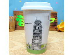 Эко кружка - керамический стаканчик Tower of Pisa