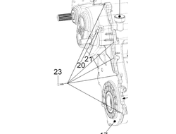 Крышка редуктора внутреняя Оригинал BRP 619230026 504152808 для BRP LYNX/Ski-Doo (Cover, inside Gearbox Casing, Machined)