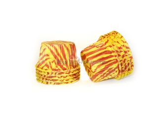 Бумажные формы для кексов Желто-красные, 10 шт