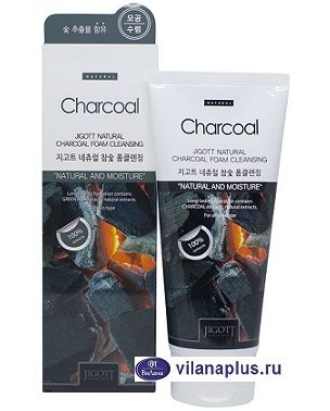 Jigott Пенка для умывания с экстрактом Древесного Угля CHARCOAL FOAM CLEANSING. 180 мл. 111117