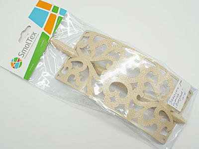 Арт. "Вензеля". Металлическая пряжка-подхват для портьер