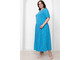 Летнее платье женское прямого силуэта арт. 6028 ( цвет ярко-голубой) Размеры 48-70