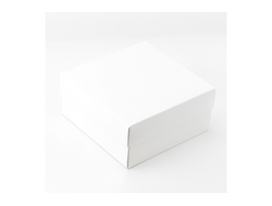 Коробка подарочная ВЫСОКАЯ 4П-В БЕЗ ОКНА (15*15 высота 7 см), Белая