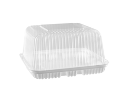 Контейнер пластиковый для торта квадратный (К 43), 16*16*10 см, 5 штук