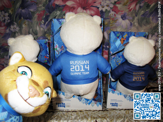 Медведи Сочи 2014 Олимпийские (купить мишек-талисманов Олимпиады Sochi 2014 25 и 32 см в футболках)
