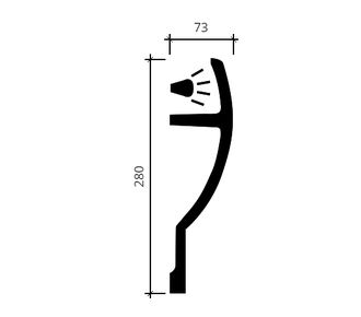 Карниз 1.50.227 - 280*73*2000мм