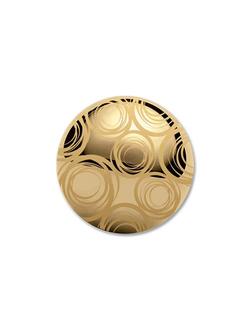 Золото, 2ю, круглая клипса для штор на магнитах с рисунком. Оптовая продажа