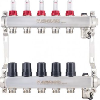 Коллекторный блок из нержавеющей стали с рассходомерами ProFactor 1x3/4  11 выходов, PF MB 806.11