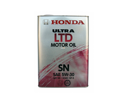 Моторное масло HONDA Ultra LTD 5W-30 SN синтетическое 4 л.