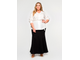 Модная юбка из джерси Арт. 164404 (Цвет черный) Размеры 52-80