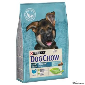 Dog Chow Puppy Large Breed Дог Чау Паппи корм для щенков крупных пород - индейка, 14 кг