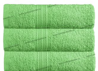 Салатовое полотенце оптом махровое пр-во Байрамали (бордюр «косичка»)