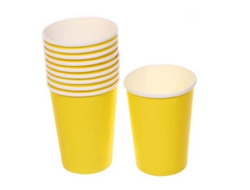 Стаканчик одноразовый для десерта Желтый (без крышки), 250 мл, набор 10 шт