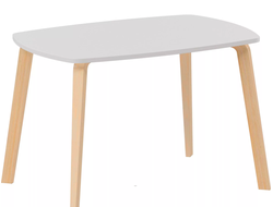 Стол ЭРА Белый (ножки - водный лак) 1200х750мм