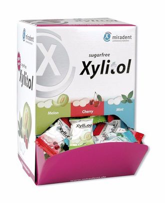 Леденцы сладкие с ксилитом для профилактики кариеса Xylitol Drops, без сахара, ассорти, Miradent, 1 шт.