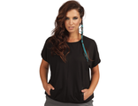 Летняя блуза-футболка  арт. 5519 (цвет черный) Размеры 60-64